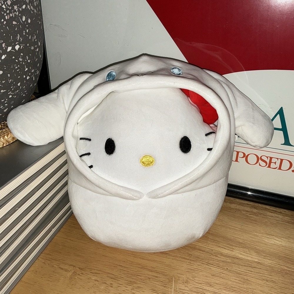 Hello Kitty in Cinnamoroll costume Squishmallow Hood Sanrio 8"